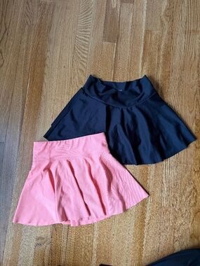 Old Navy Girls Active Skorts Set of 2, Orange and Black, Size L (10/12)